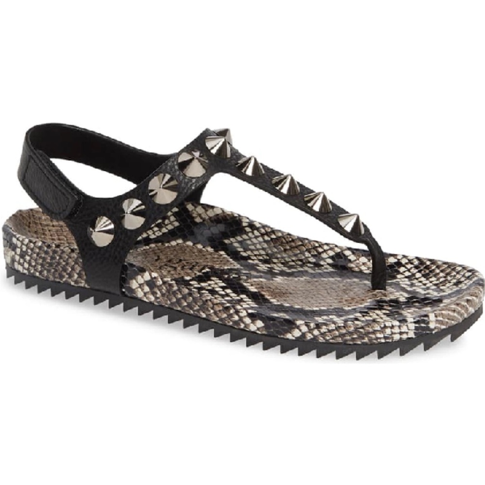 PEDRO GARCIA Athena Studded Thong Sandals Sz 37.5